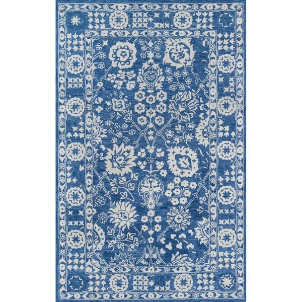 Momeni Indian Hand Tufted Area Rug, Blue - 9 ft. 6 in. x 13 ft. 6 in. COSETCOS-3BLU96D6